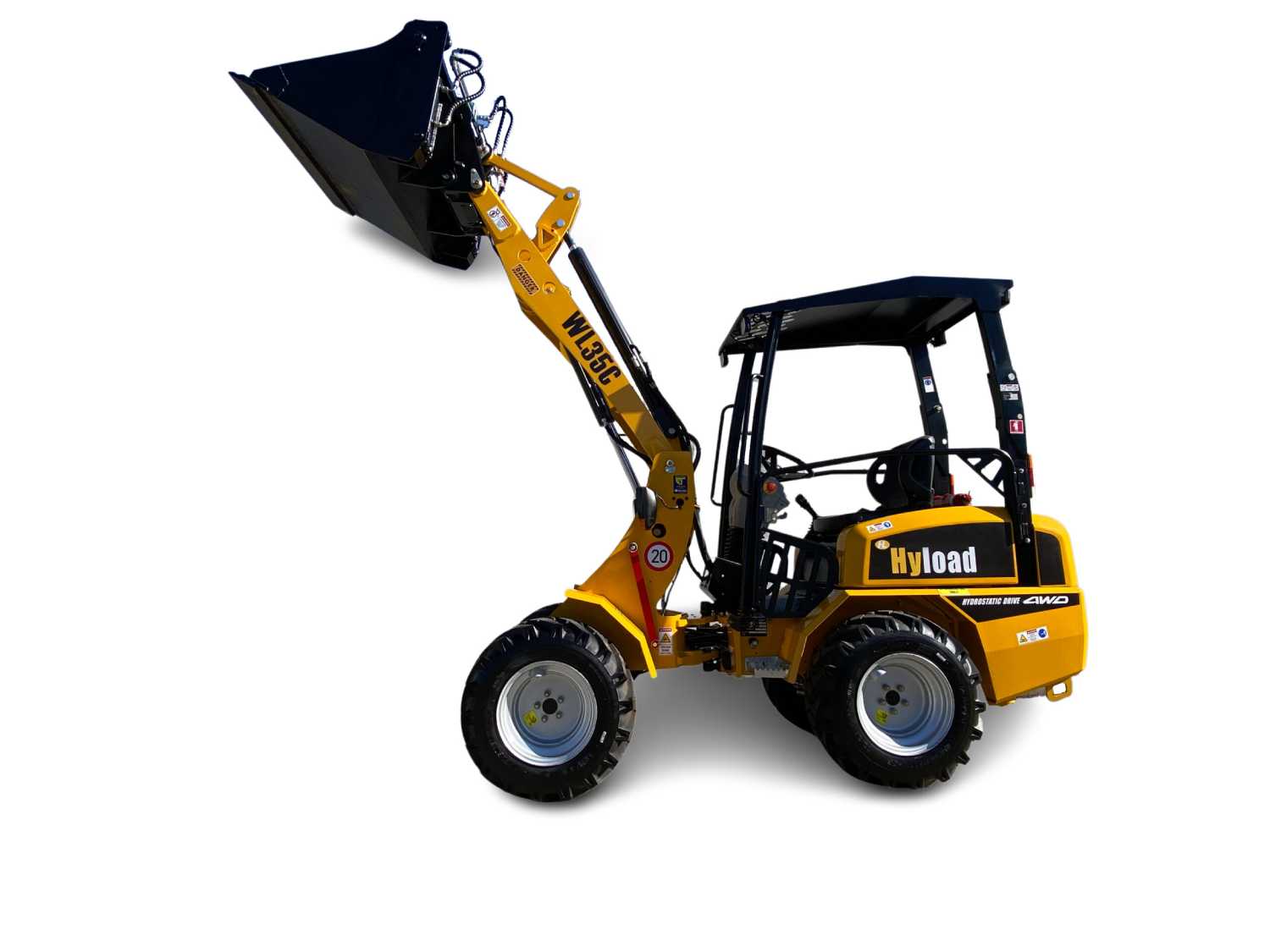 Hyload Articulated Mini Loaders WL35C side profile